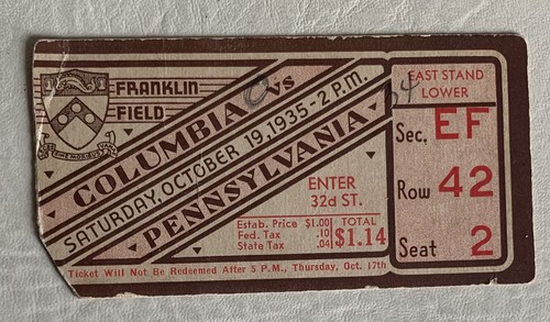 Biglietto stub - 19/10/35,